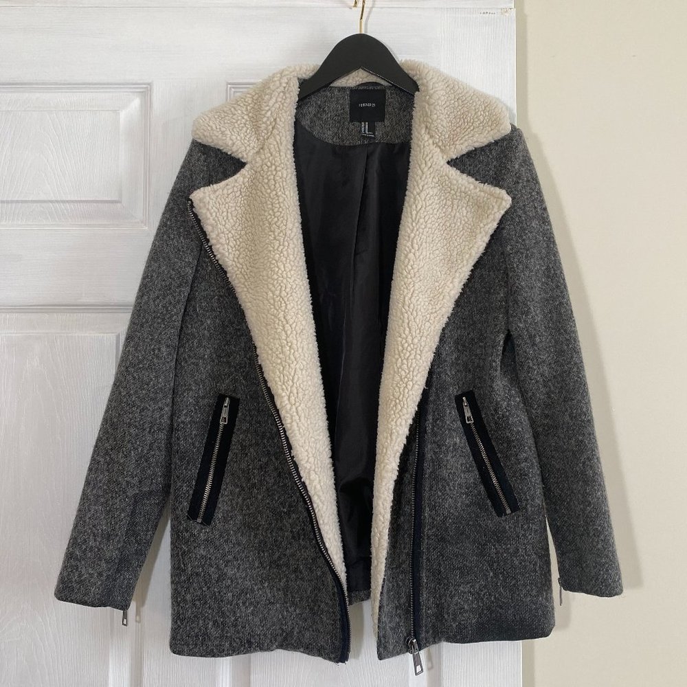 GREY COAT FOREVER 21 - Picture 3 of 3